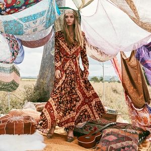 Spell & The Gypsy Collective Lolita Gown in Rust